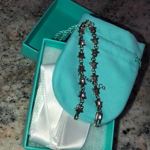 Rare Retired Tiffany 925 Silver Star Bracelet